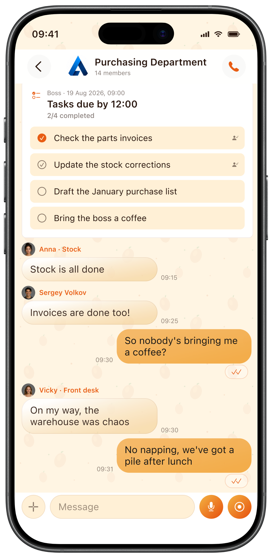 Group tasks