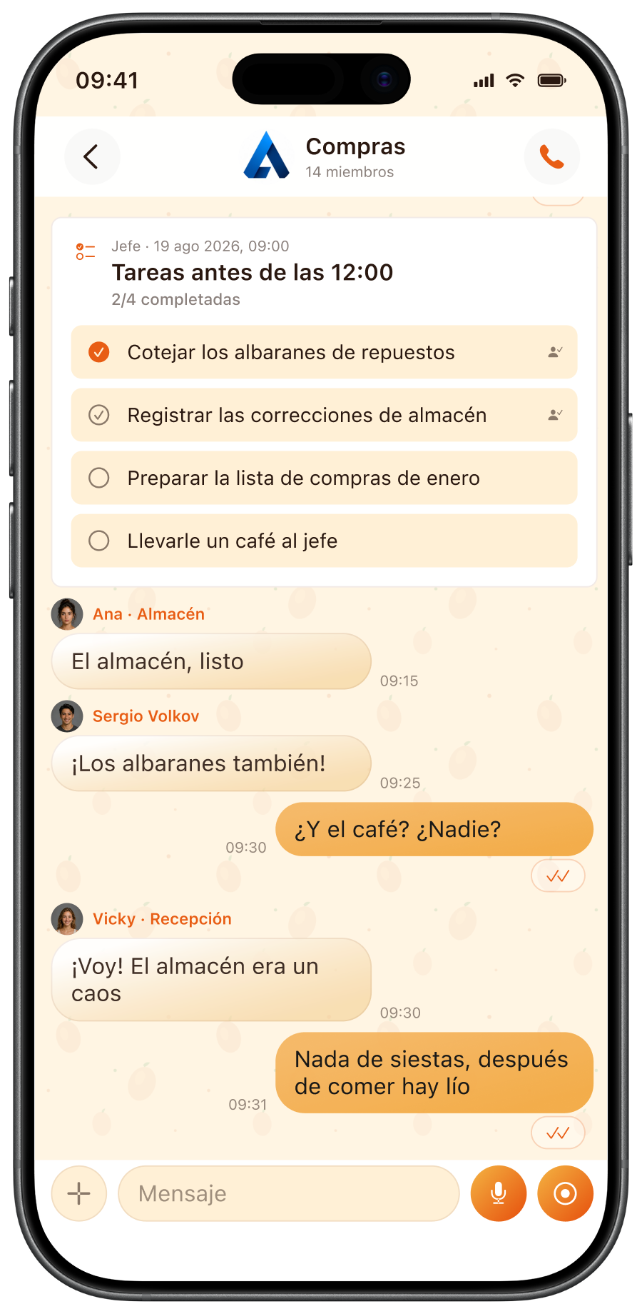 Tareas en grupo